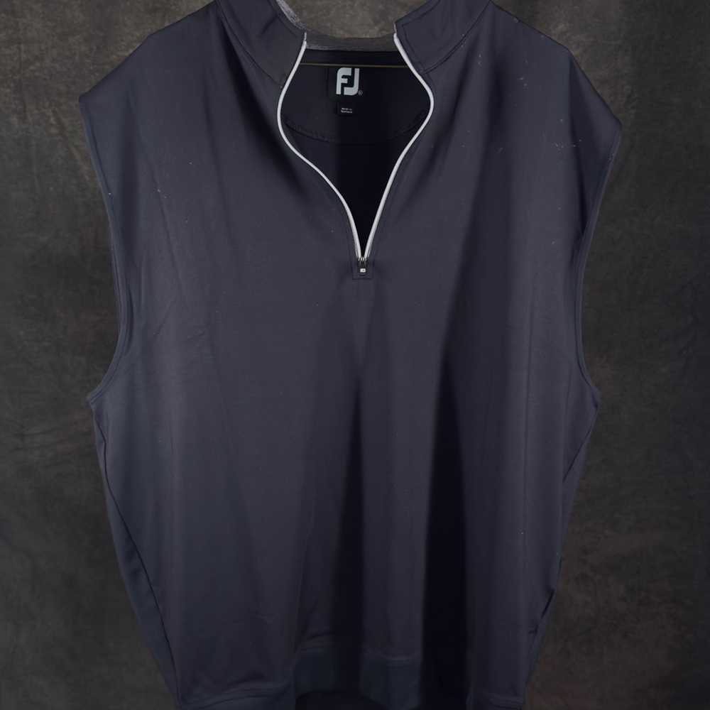 Foot Joy Navy Sleeveless Zip-Up Vest